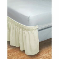 Vermont Country Store Wraparound Dust Ruffle, In Solid Or Eyelet Ecru