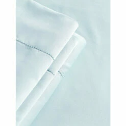Vermont Country Store Luxurious Egyptian Cotton Sateen Sheet Set Light Blue