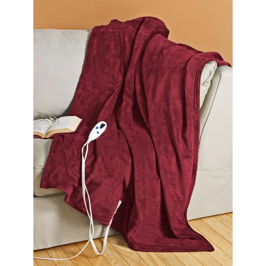 Biddeford Super-Soft Washable Electric Fleece Throw Gray - Image 4