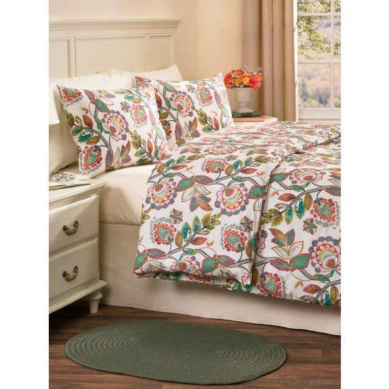 Vermont Country Store Somerset Garden Comforter And Pillow Sham Set Red - Image 2