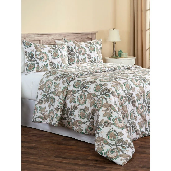 Vermont Country Store Somerset Garden Comforter And Pillow Sham Set Red - Image 5