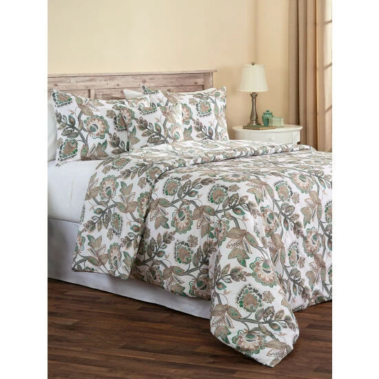 Vermont Country Store Somerset Garden Comforter And Pillow Sham Set Red - Image 6