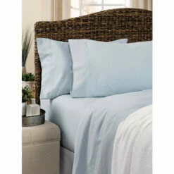 Vermont Country Store Linen And Cotton Sheet Set Light Blue
