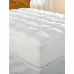 Vermont Country Store Easy-Care Zip-Off Mattress Pad White