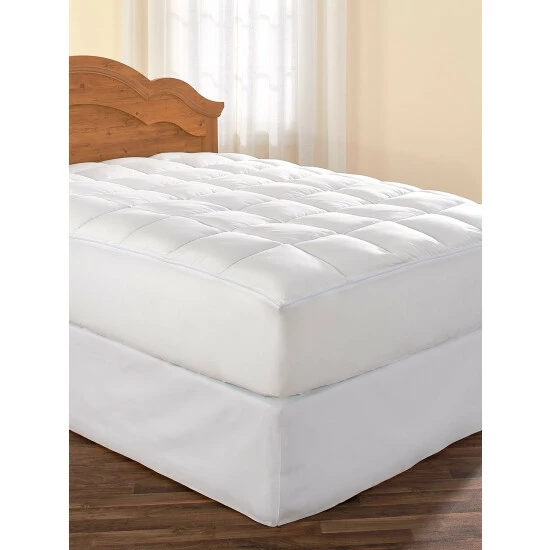Vermont Country Store Easy-Care Zip-Off Mattress Pad White - Image 2