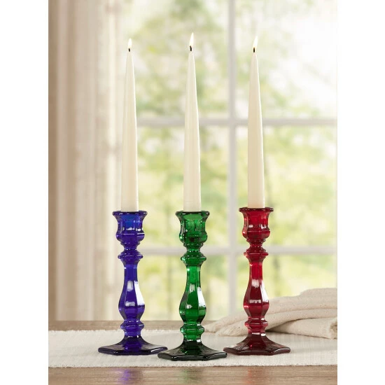 Mosser Glass Candlestick, 1 Candlestick Green - Image 3