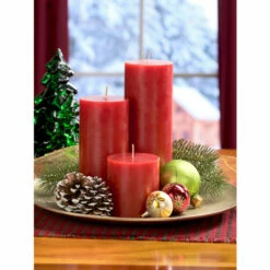 Vermont Country Store Tavern Pillar Candle, In 3 Sizes Red