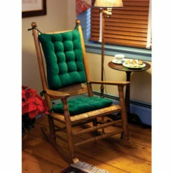 Vermont Country Store Never-Flatten Rocker Chair Pad Set, In 2 Sizes Blue